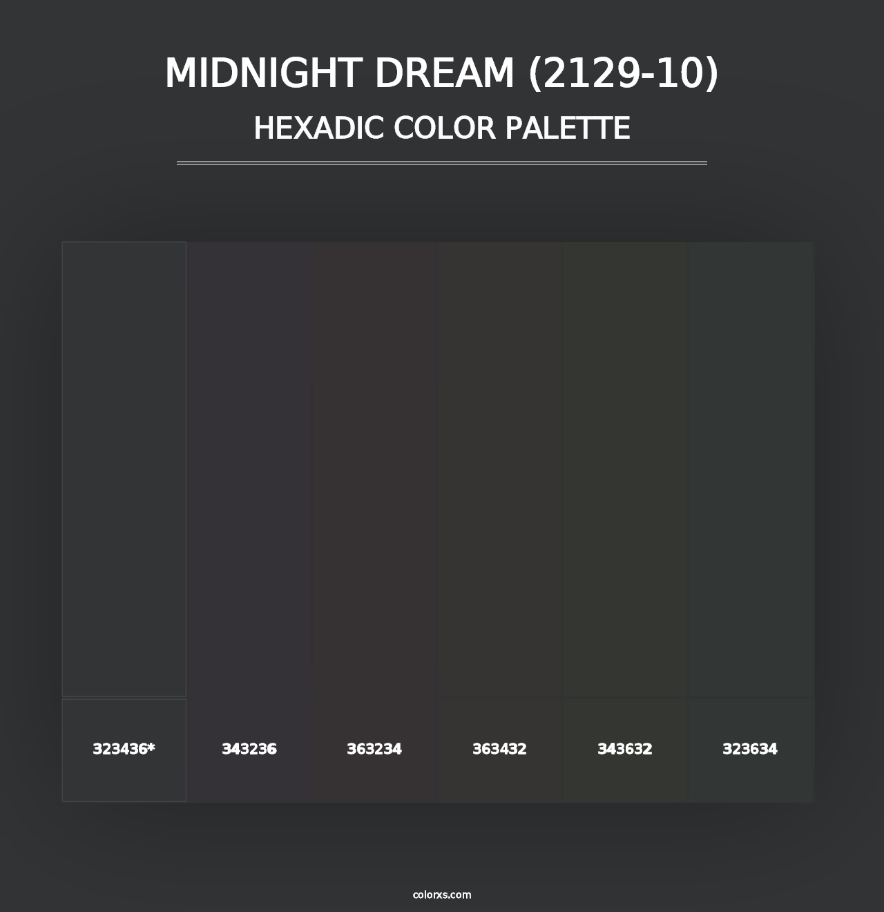 Midnight Dream (2129-10) - Hexadic Color Palette