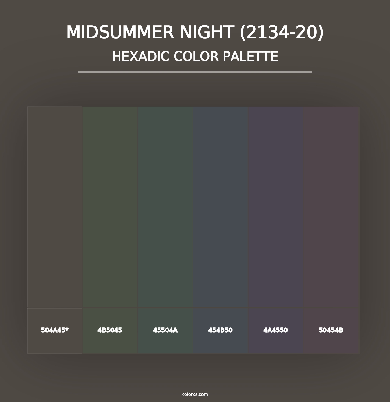 Midsummer Night (2134-20) - Hexadic Color Palette