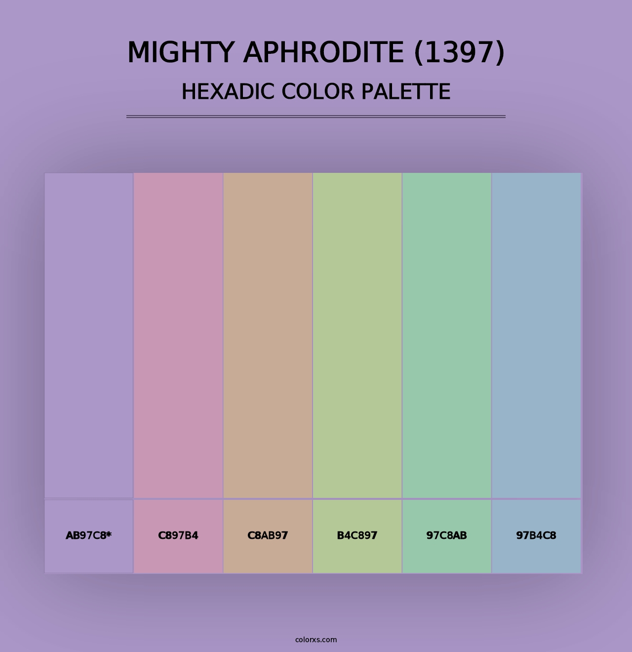 Mighty Aphrodite (1397) - Hexadic Color Palette