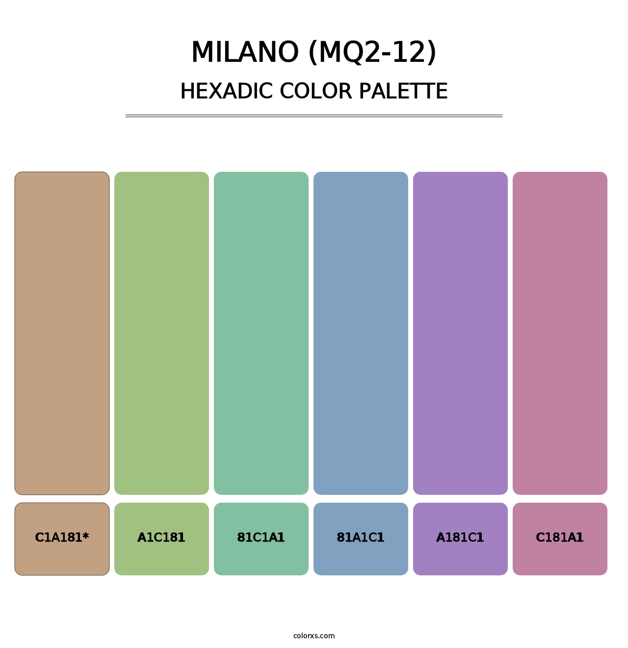 Milano (MQ2-12) - Hexadic Color Palette