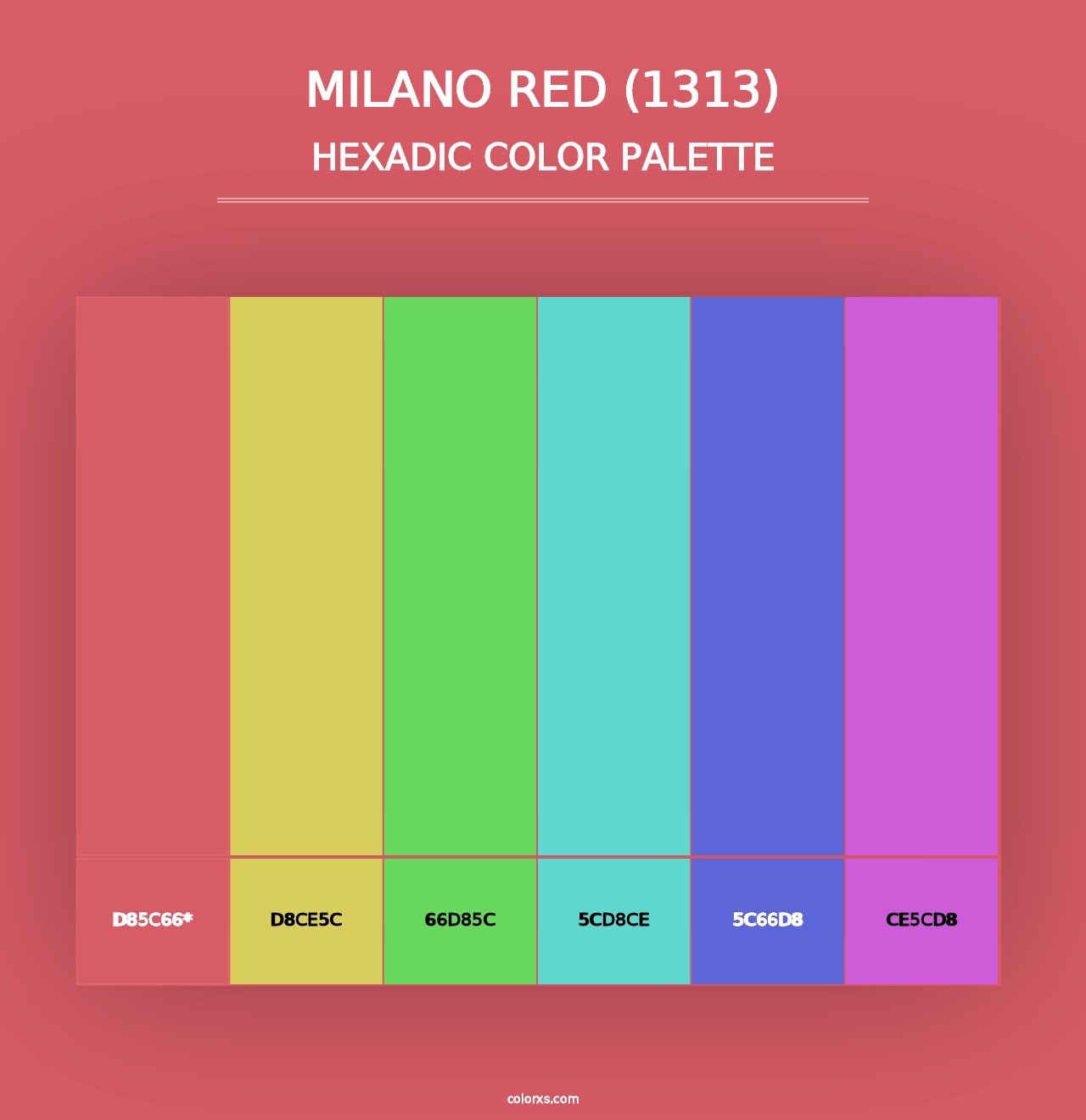 Milano Red (1313) - Hexadic Color Palette