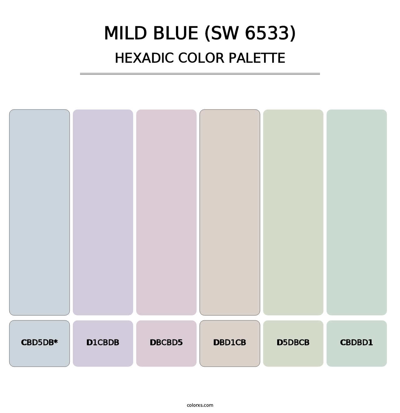 Mild Blue (SW 6533) - Hexadic Color Palette