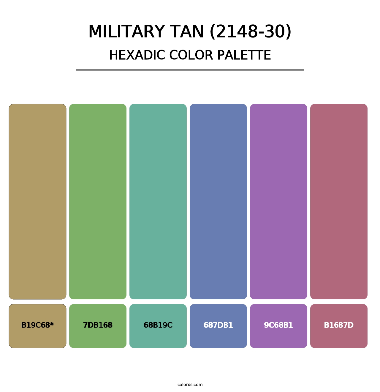 Military Tan (2148-30) - Hexadic Color Palette