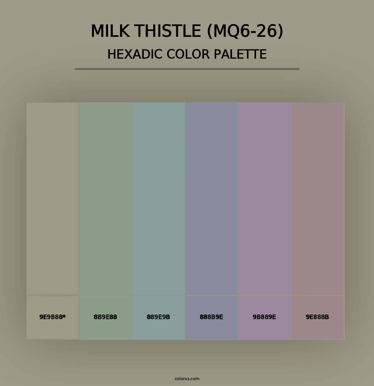 Milk Thistle (MQ6-26) - Hexadic Color Palette