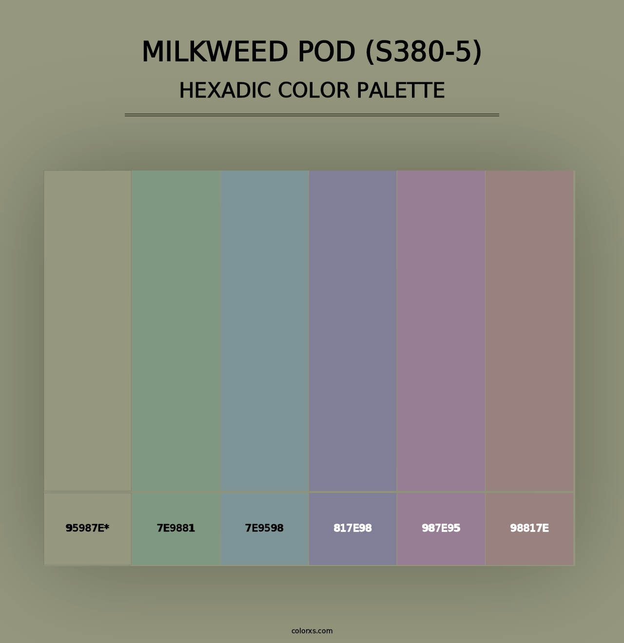 Milkweed Pod (S380-5) - Hexadic Color Palette