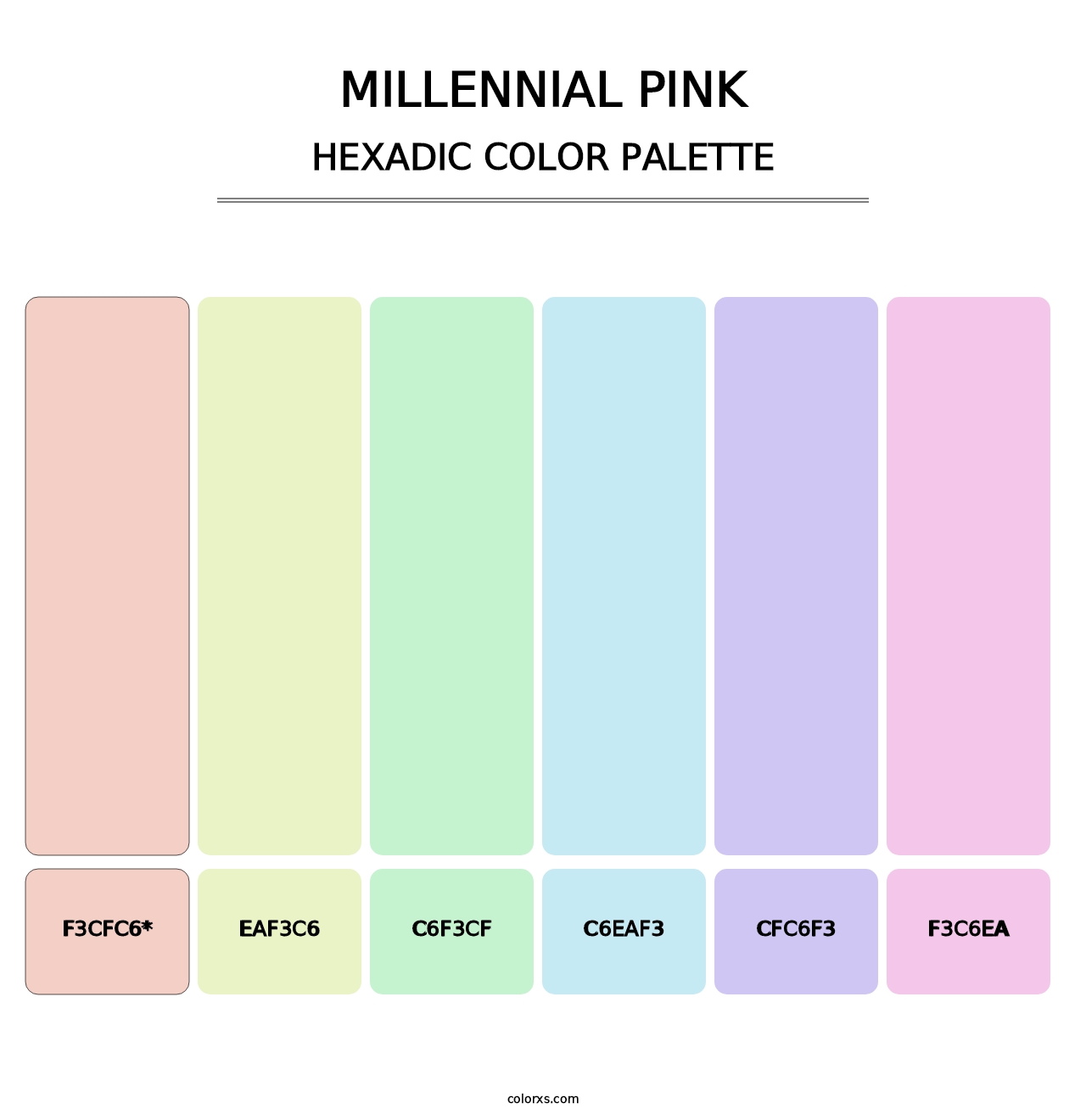 Millennial Pink - Hexadic Color Palette