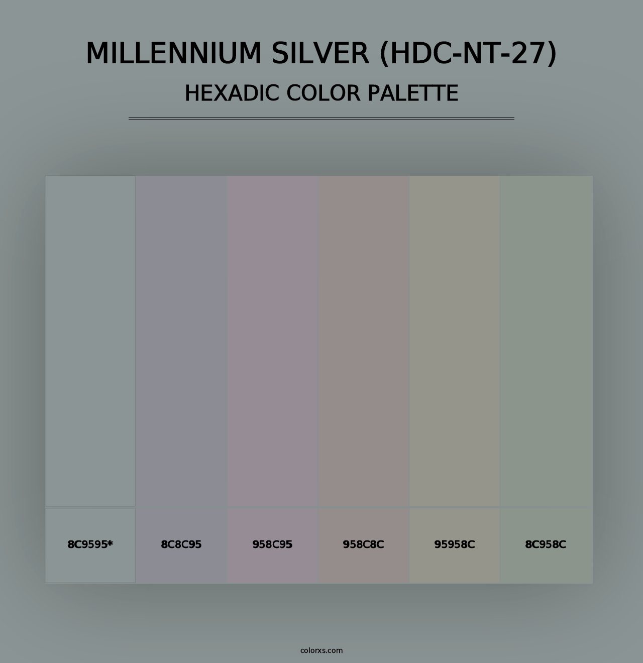 Millennium Silver (HDC-NT-27) - Hexadic Color Palette