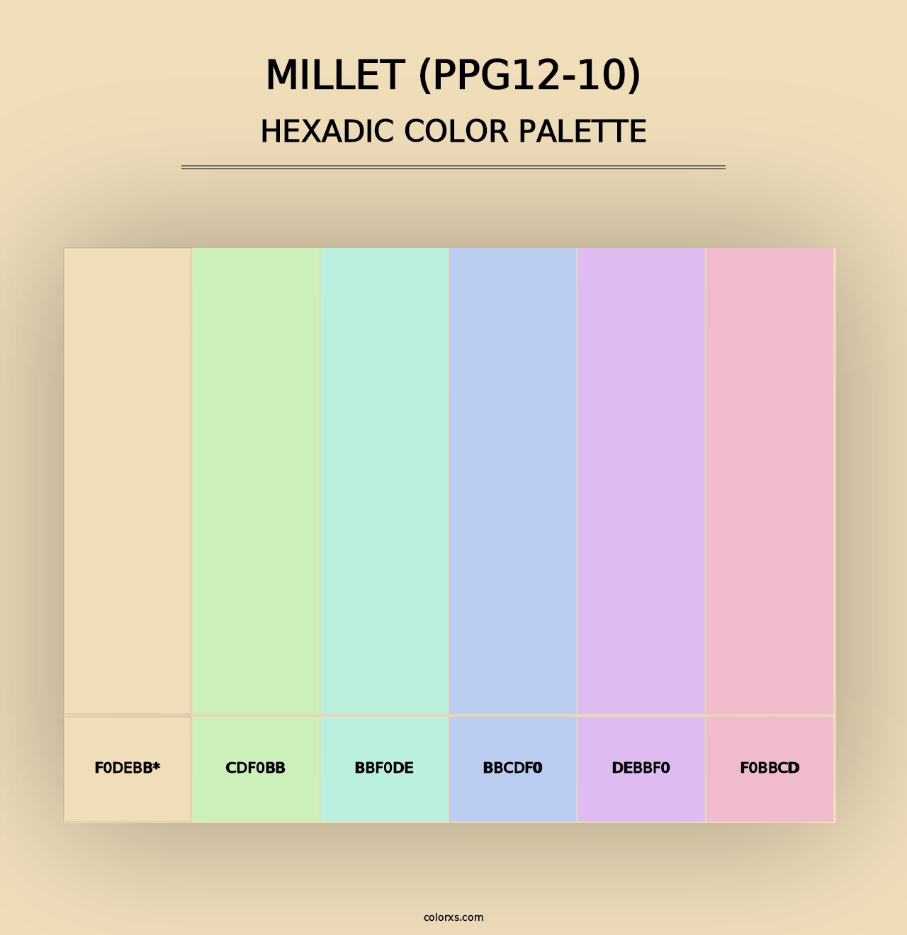 Millet (PPG12-10) - Hexadic Color Palette