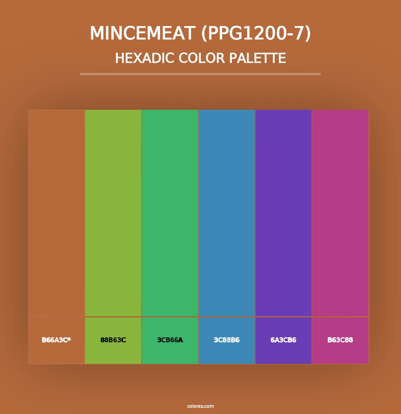 Mincemeat (PPG1200-7) - Hexadic Color Palette