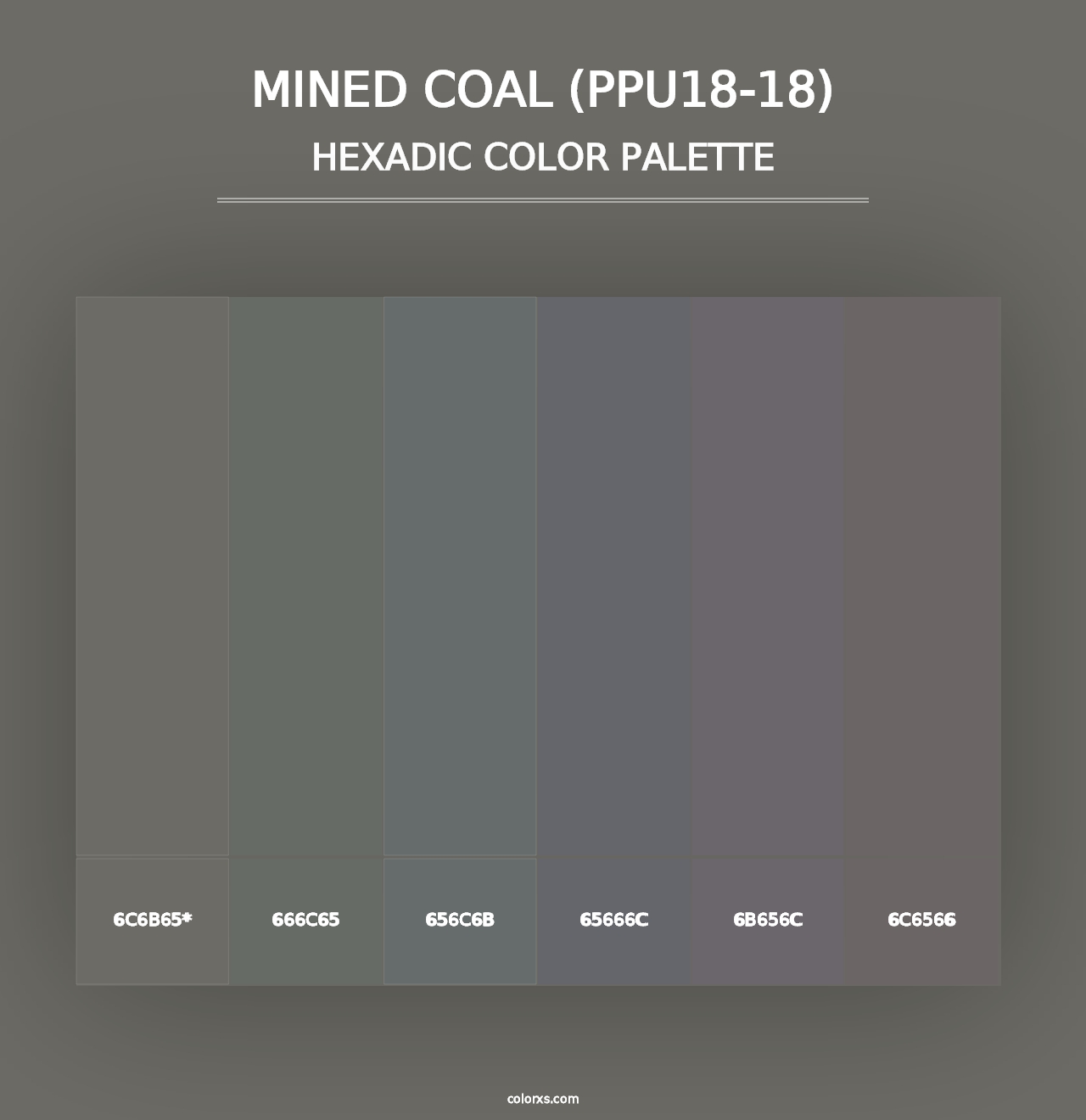 Mined Coal (PPU18-18) - Hexadic Color Palette