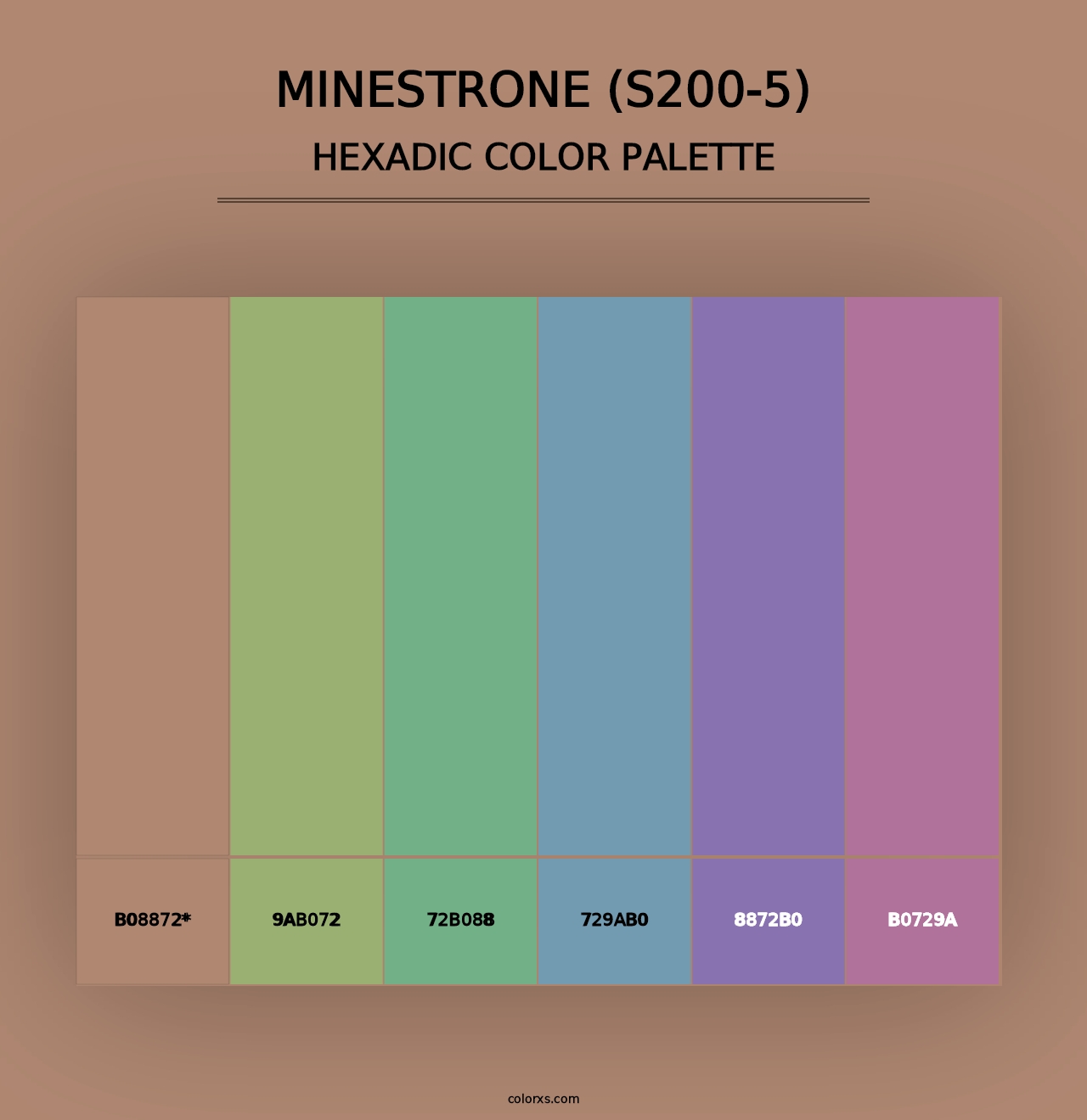 Minestrone (S200-5) - Hexadic Color Palette