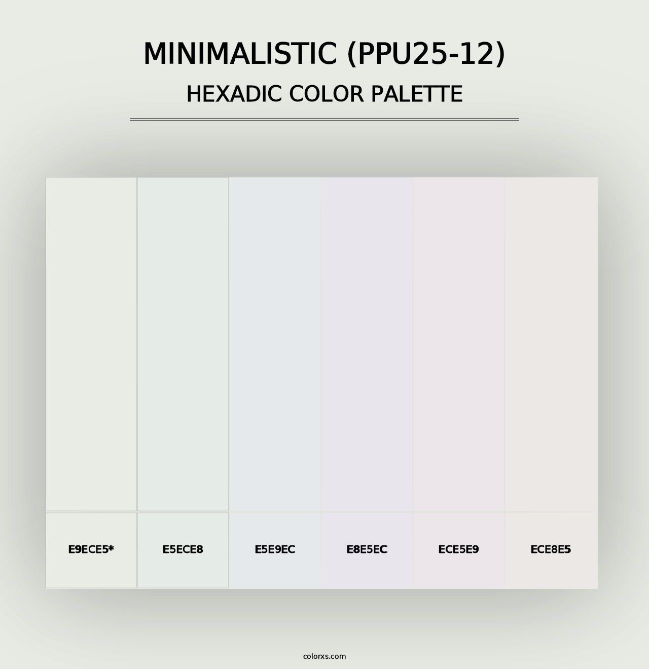 Minimalistic (PPU25-12) - Hexadic Color Palette