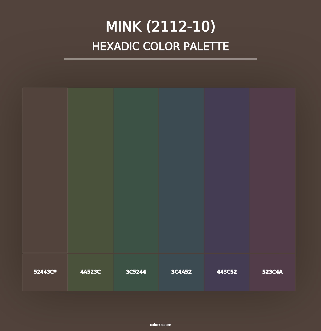 Mink (2112-10) - Hexadic Color Palette