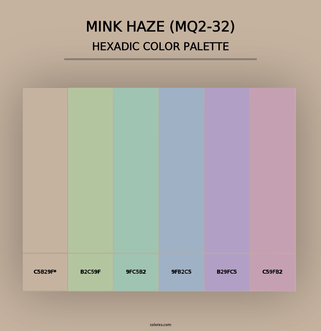 Mink Haze (MQ2-32) - Hexadic Color Palette