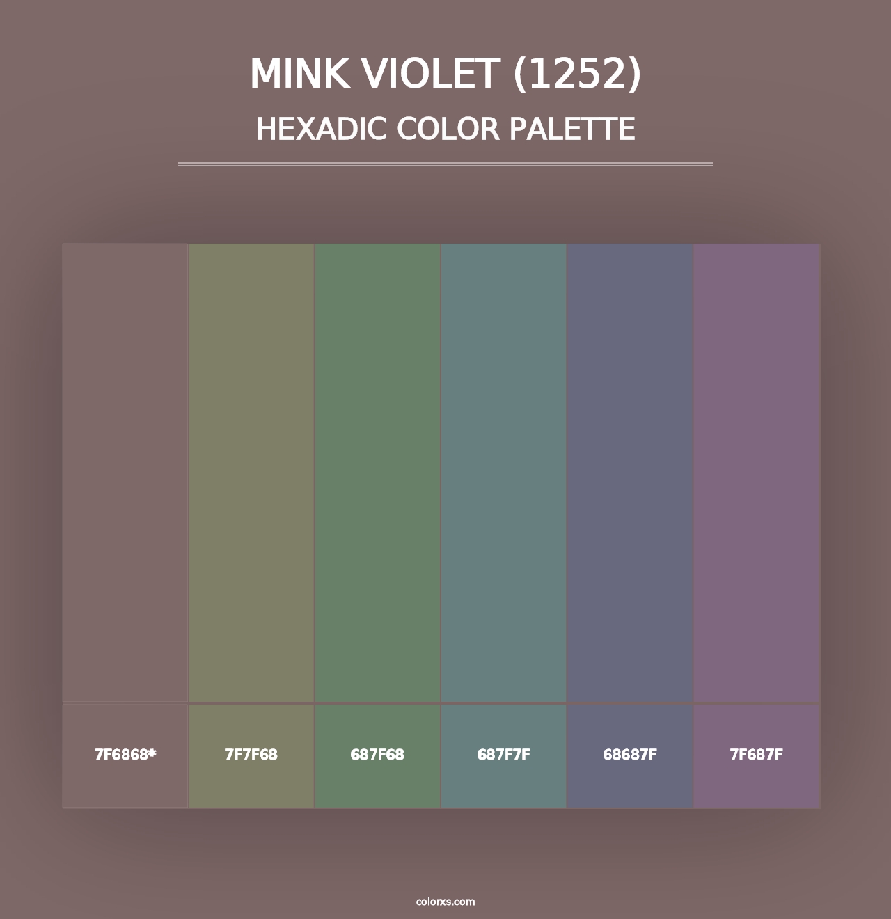 Mink Violet (1252) - Hexadic Color Palette