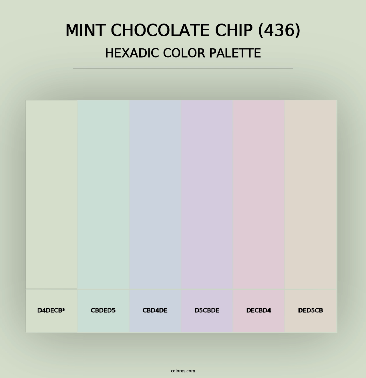 Mint Chocolate Chip (436) - Hexadic Color Palette