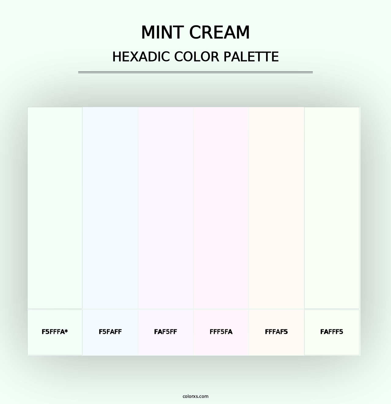 Mint Cream - Hexadic Color Palette