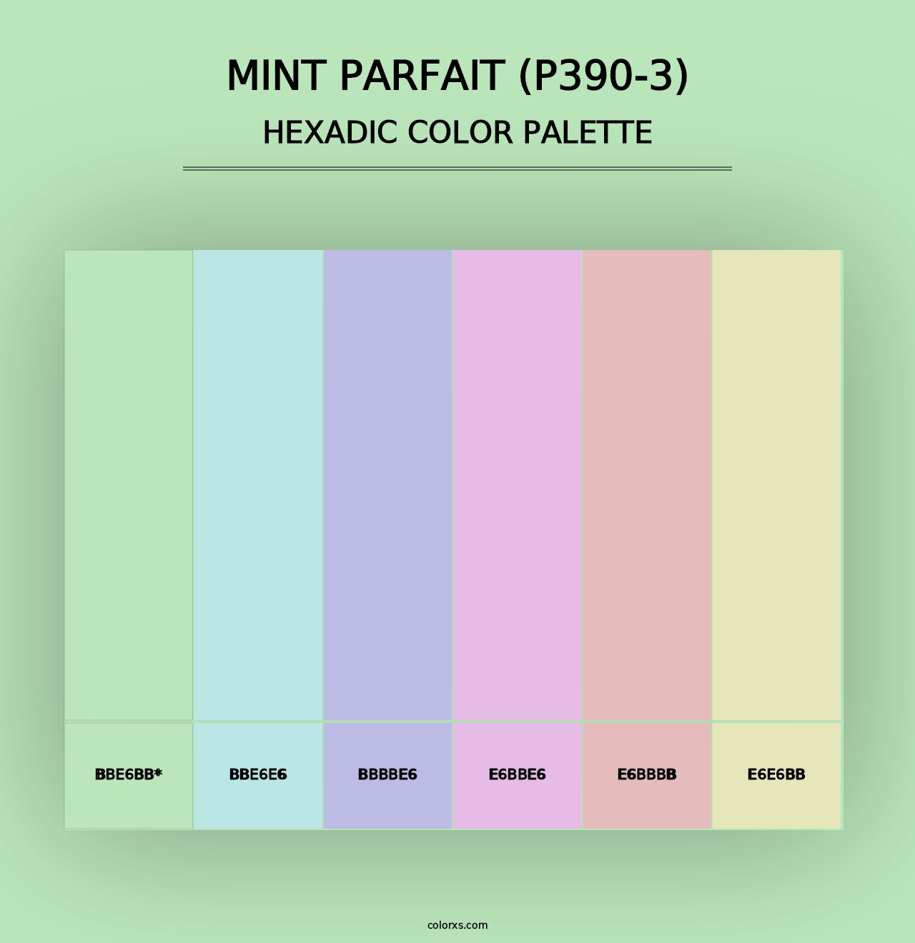 Mint Parfait (P390-3) - Hexadic Color Palette