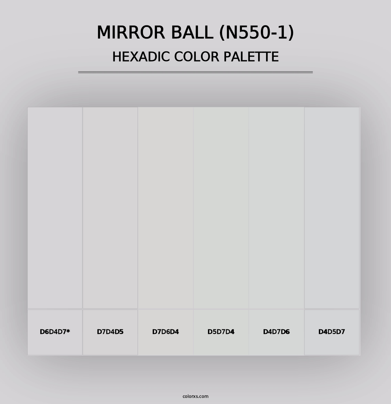 Mirror Ball (N550-1) - Hexadic Color Palette