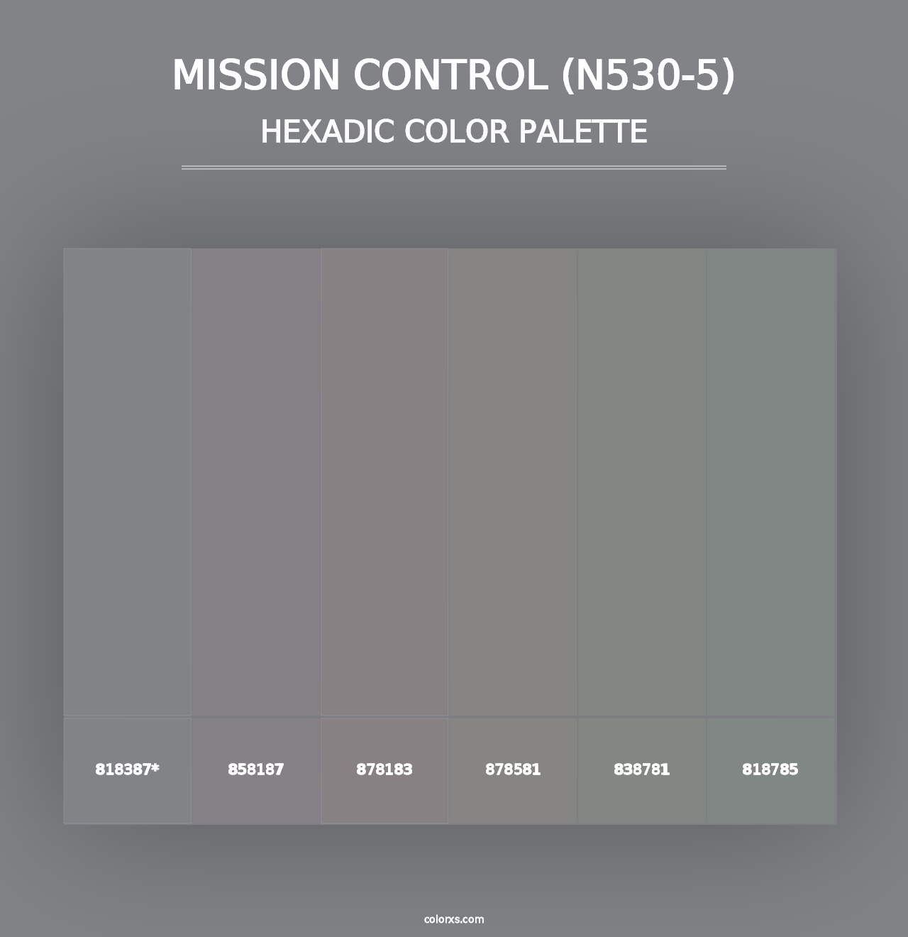 Mission Control (N530-5) - Hexadic Color Palette