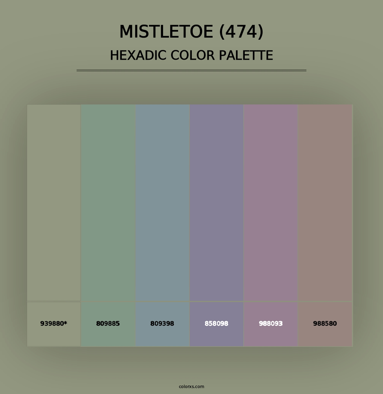 Mistletoe (474) - Hexadic Color Palette