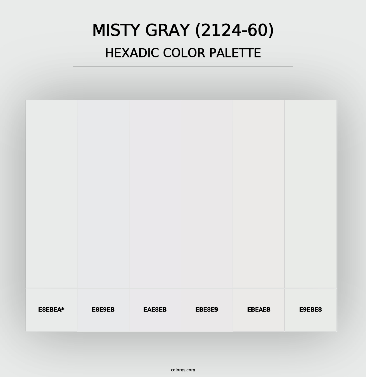 Misty Gray (2124-60) - Hexadic Color Palette