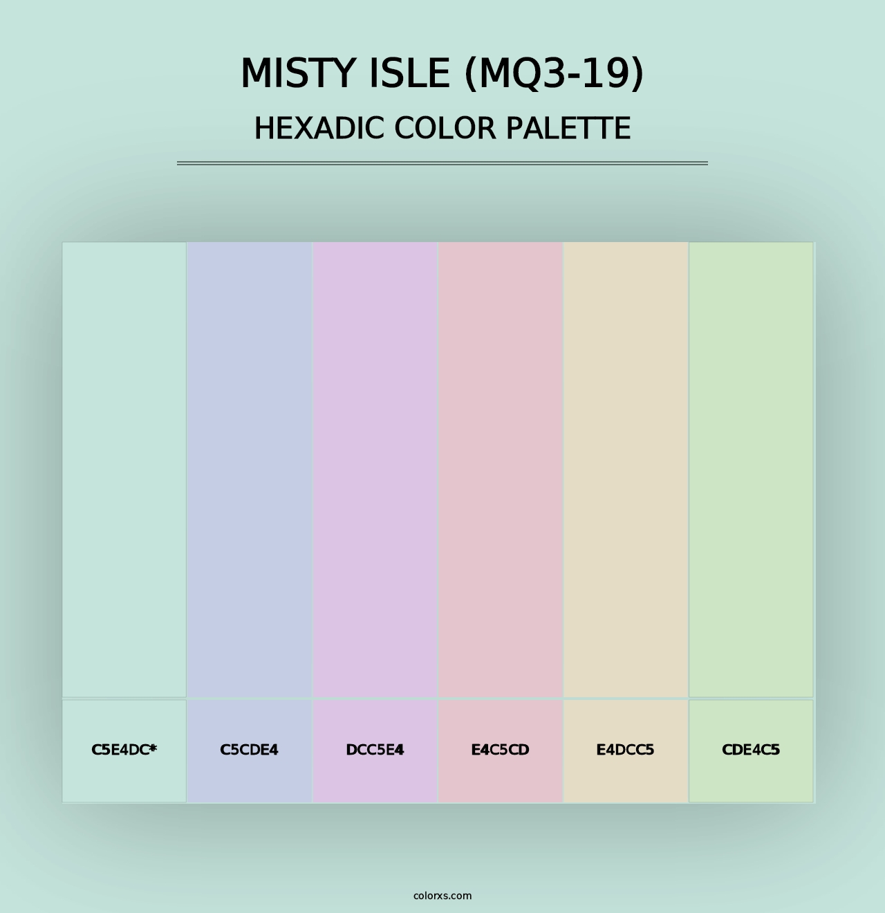 Misty Isle (MQ3-19) - Hexadic Color Palette