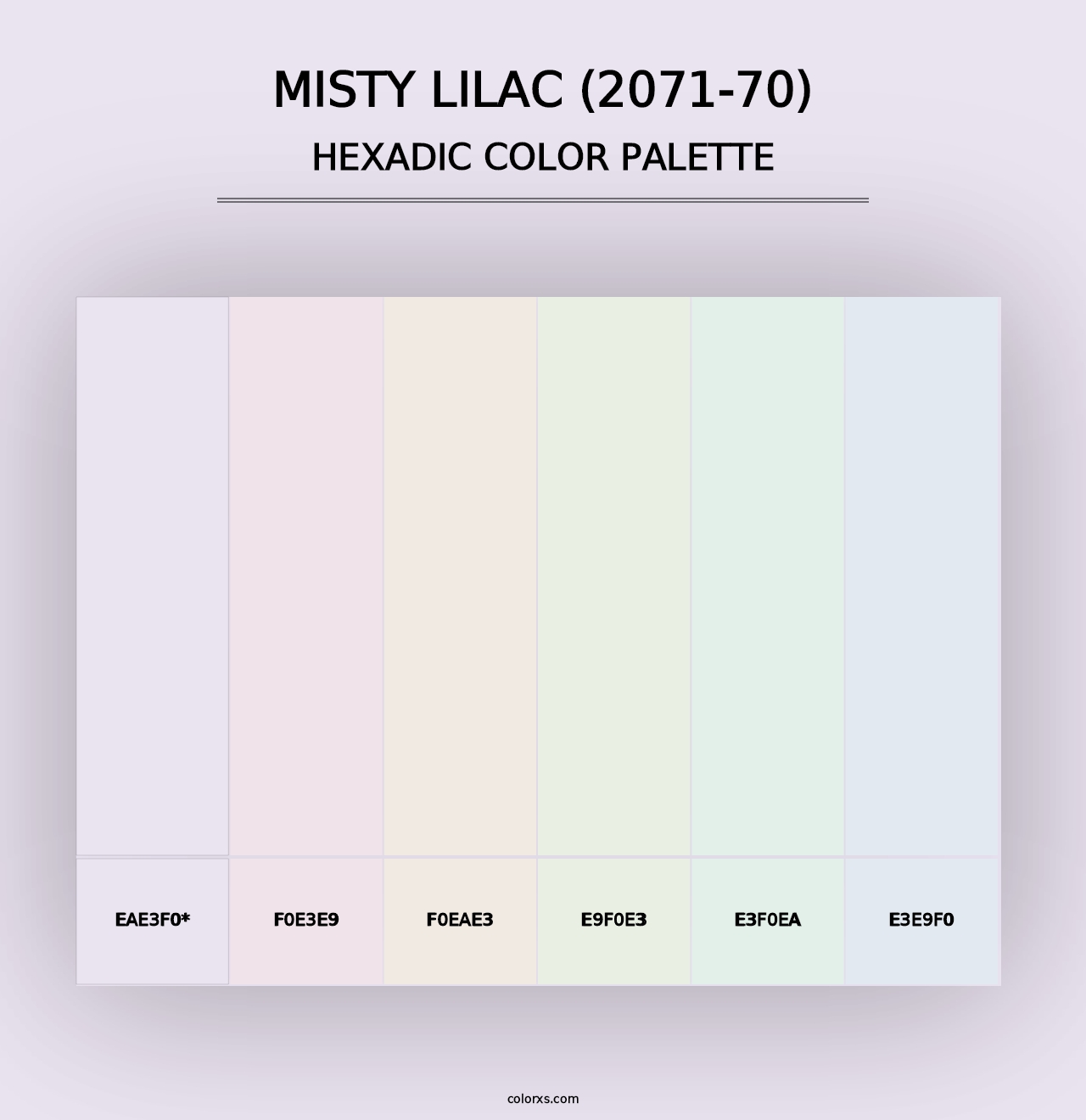 Misty Lilac (2071-70) - Hexadic Color Palette