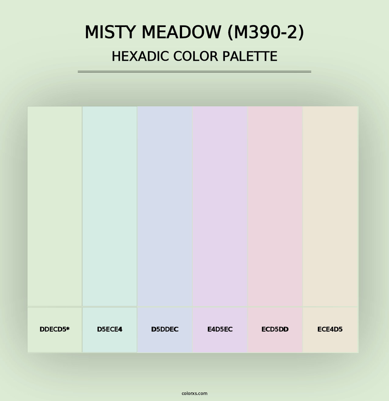 Misty Meadow (M390-2) - Hexadic Color Palette