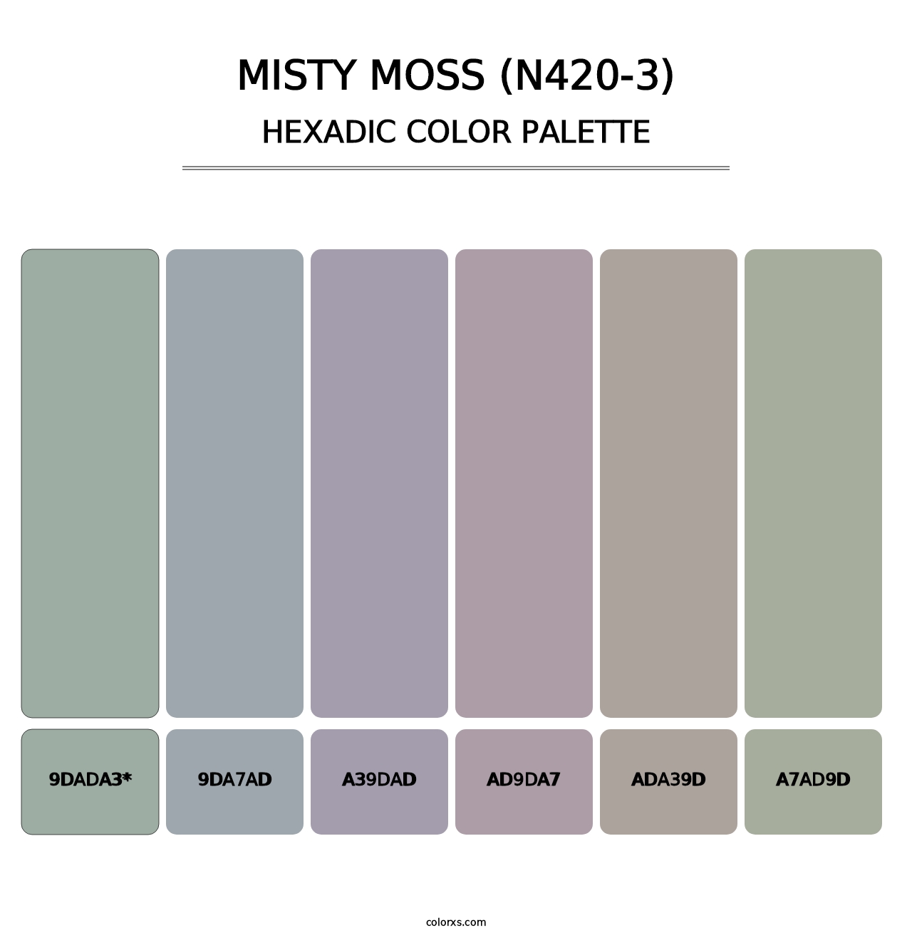 Misty Moss (N420-3) - Hexadic Color Palette