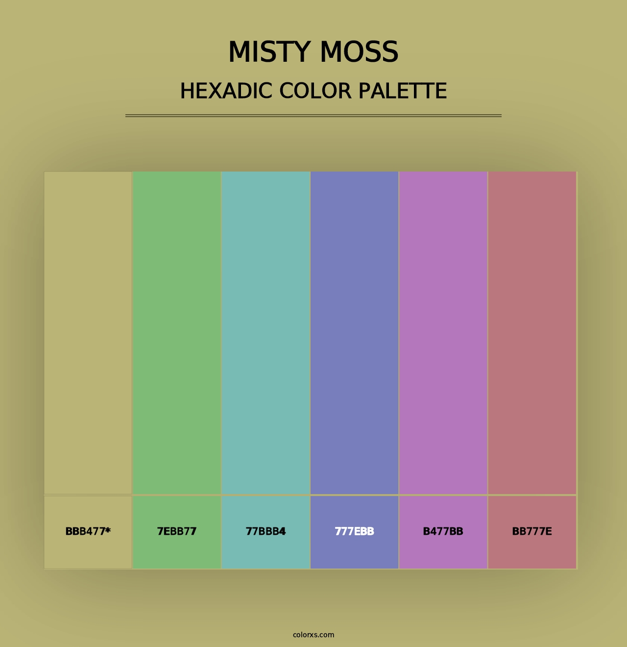 Misty Moss - Hexadic Color Palette