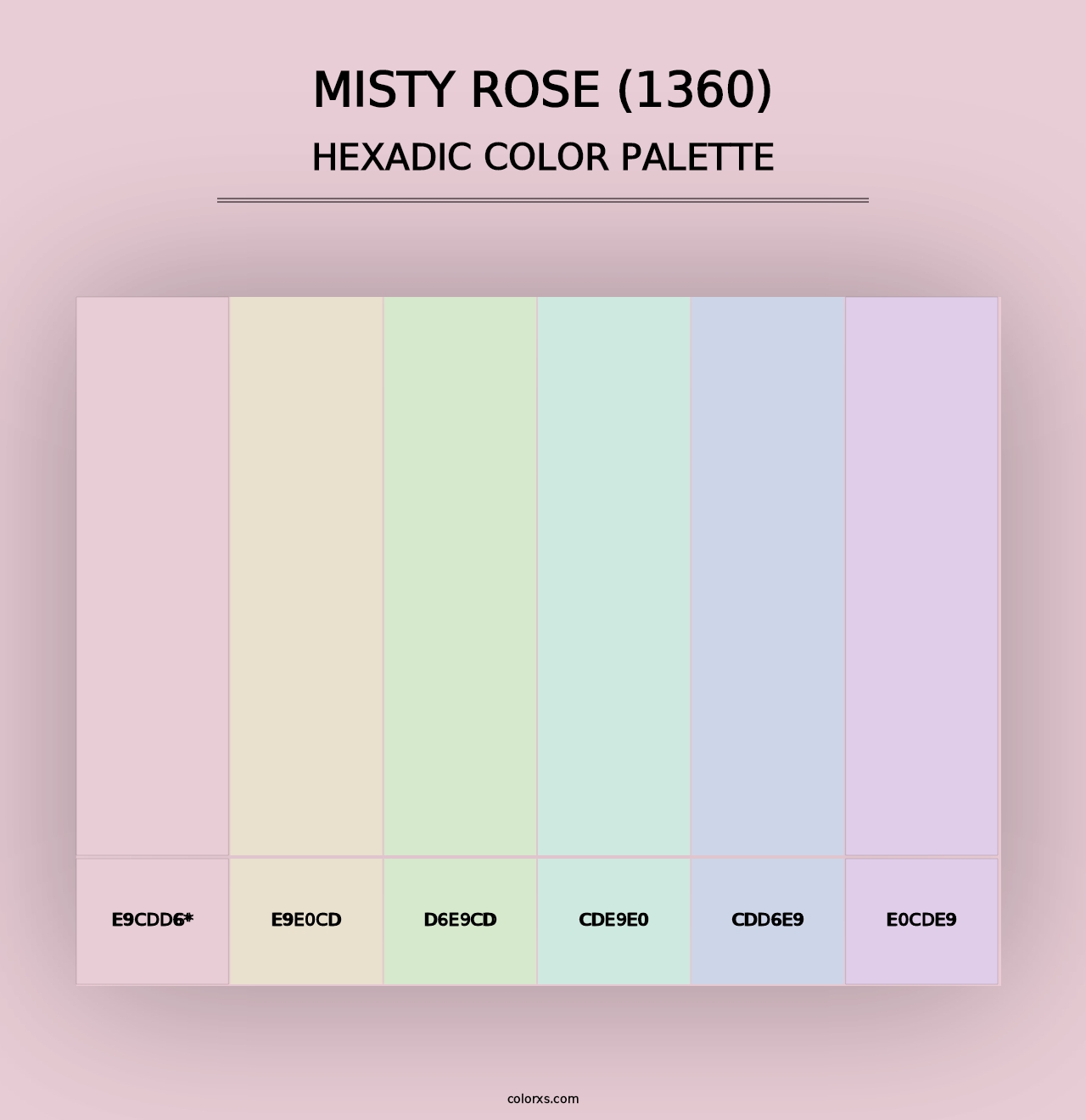 Misty Rose (1360) - Hexadic Color Palette