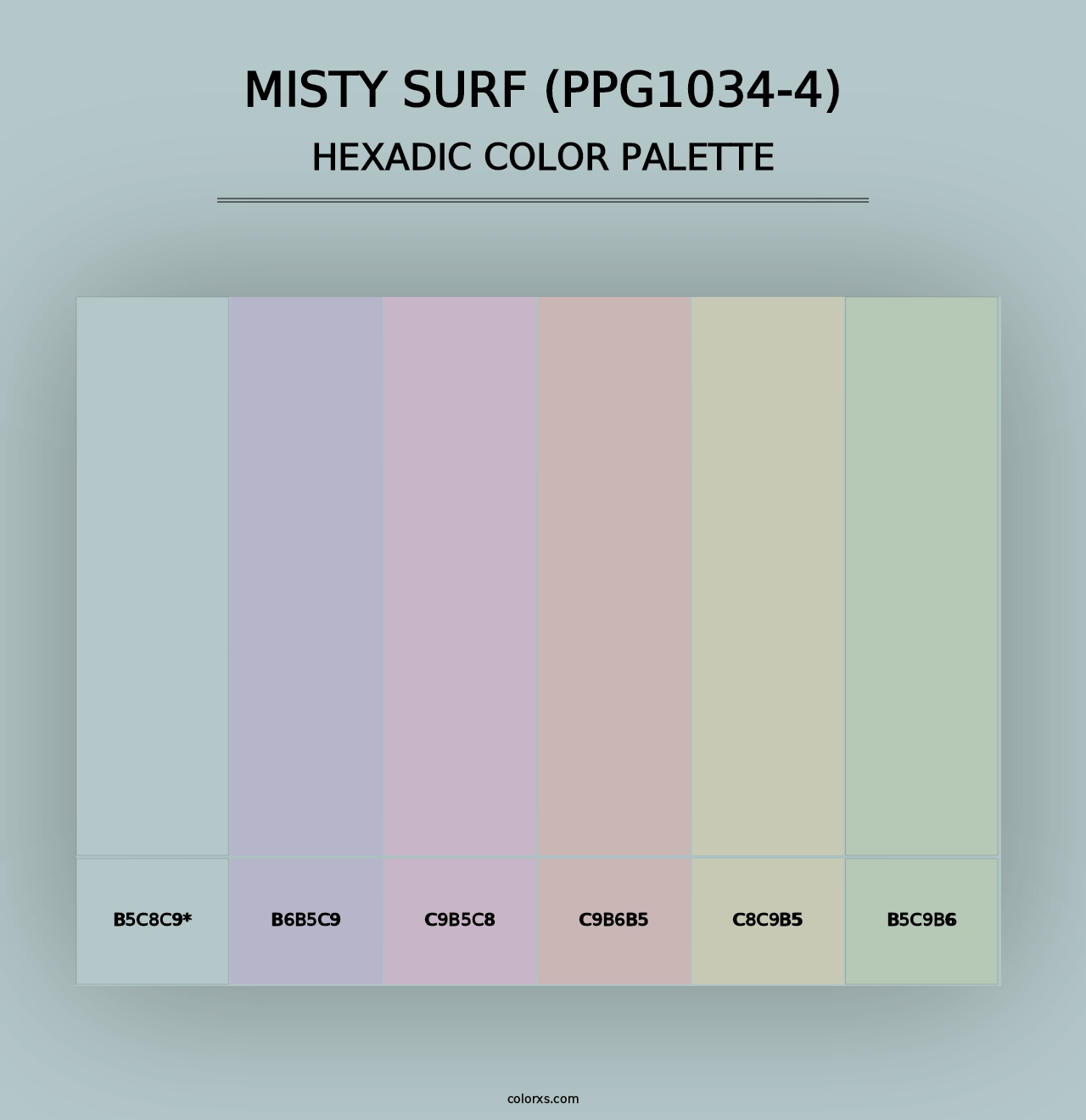 Misty Surf (PPG1034-4) - Hexadic Color Palette