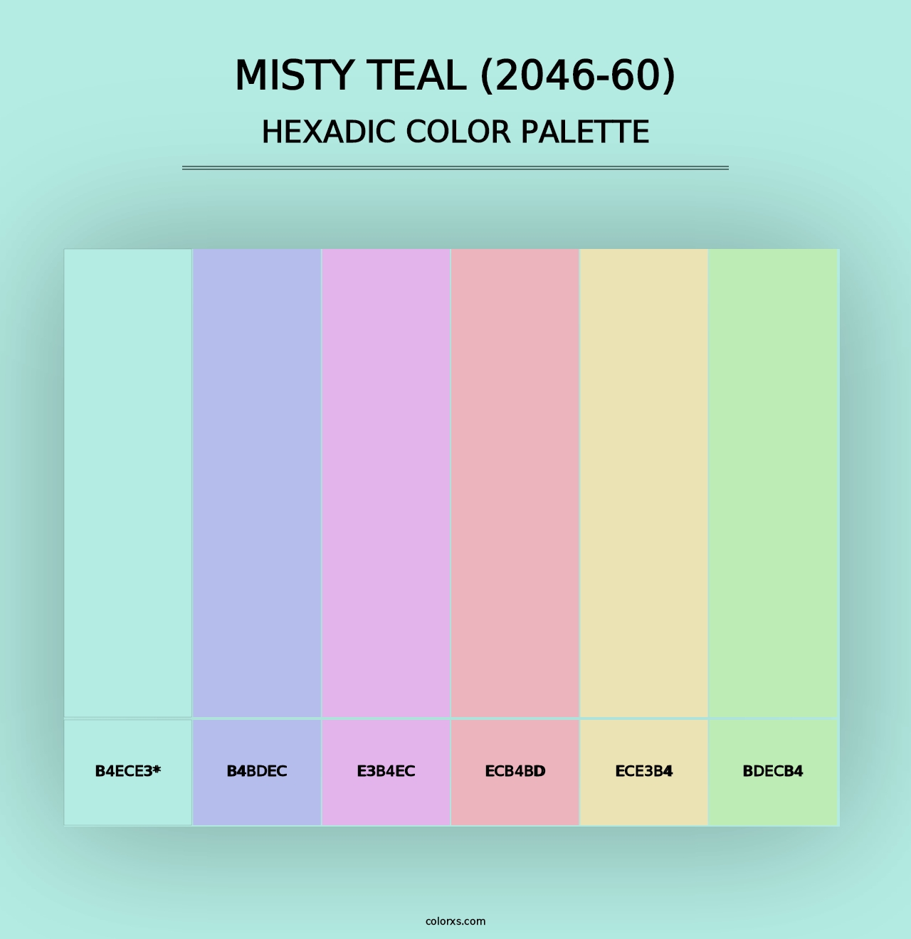 Misty Teal (2046-60) - Hexadic Color Palette