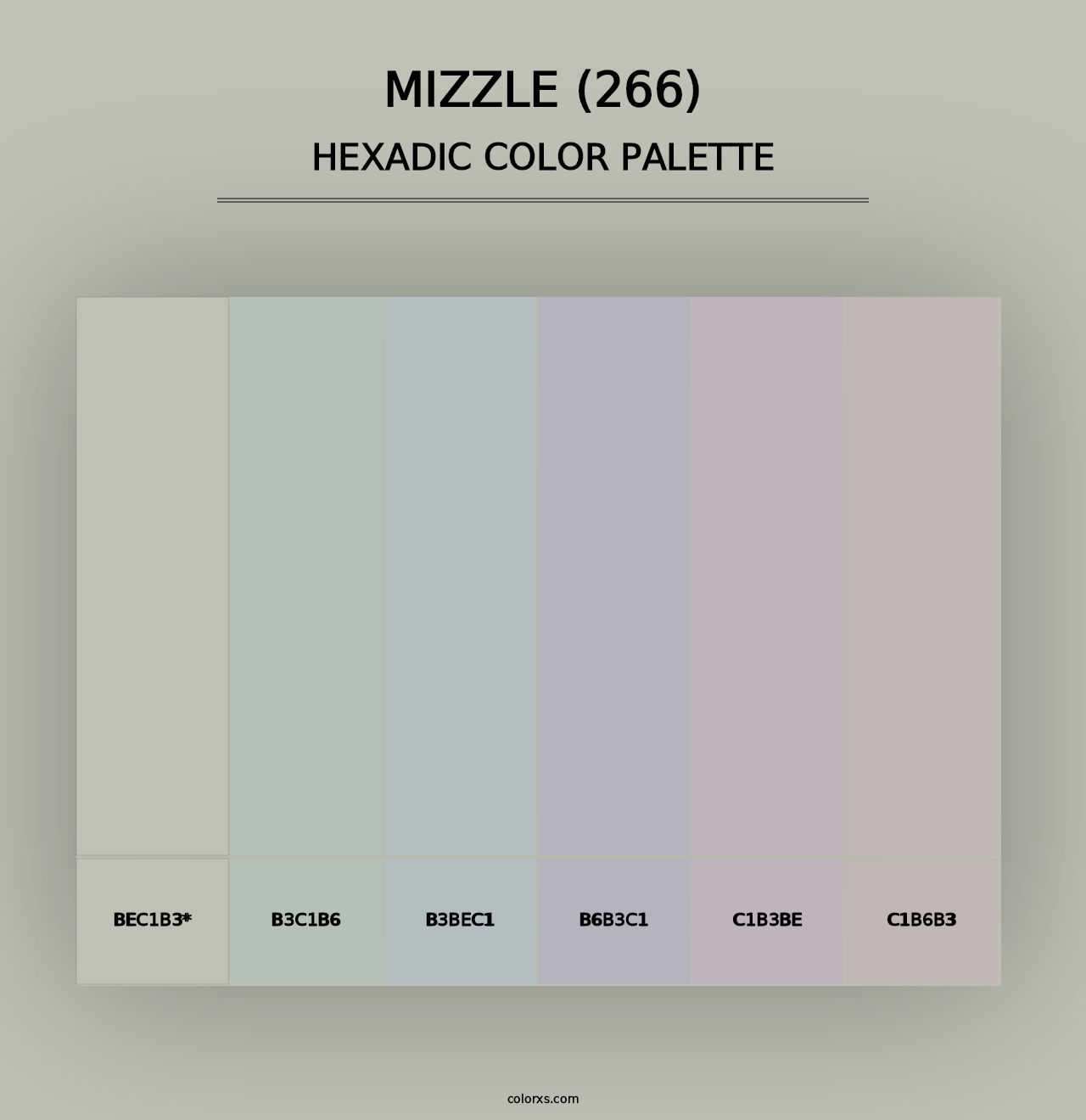 Mizzle (266) - Hexadic Color Palette