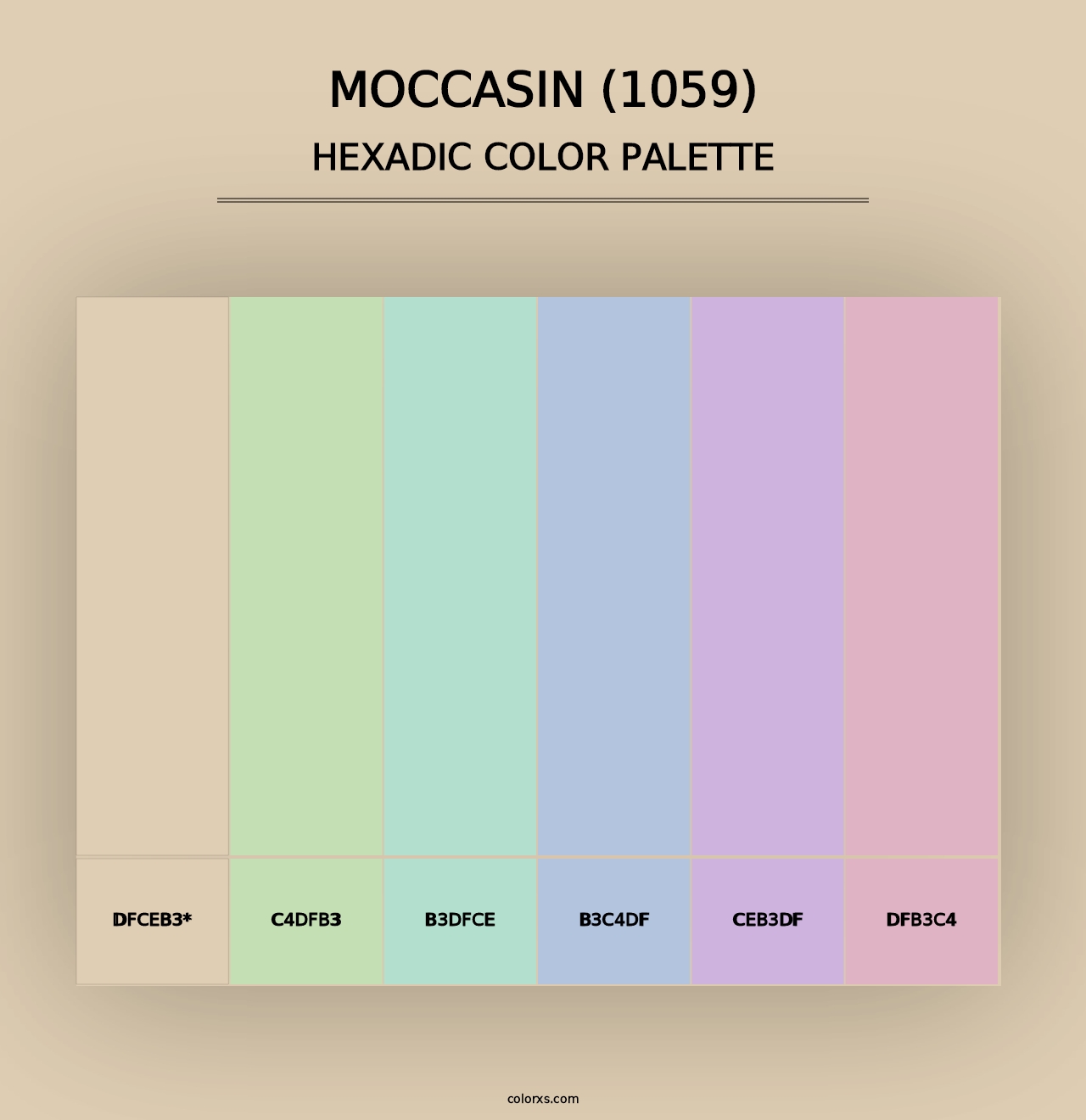 Moccasin (1059) - Hexadic Color Palette