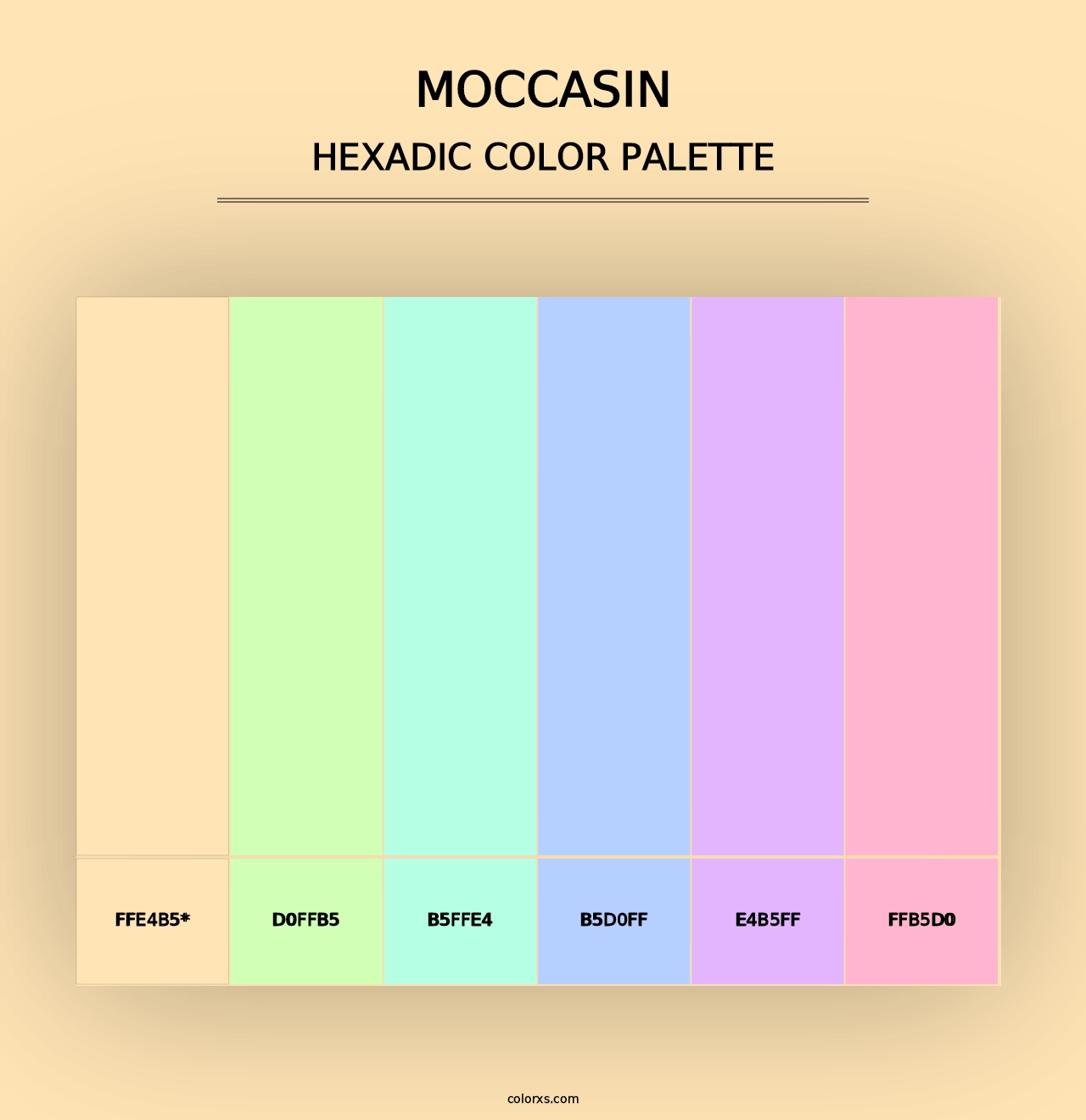 Moccasin - Hexadic Color Palette