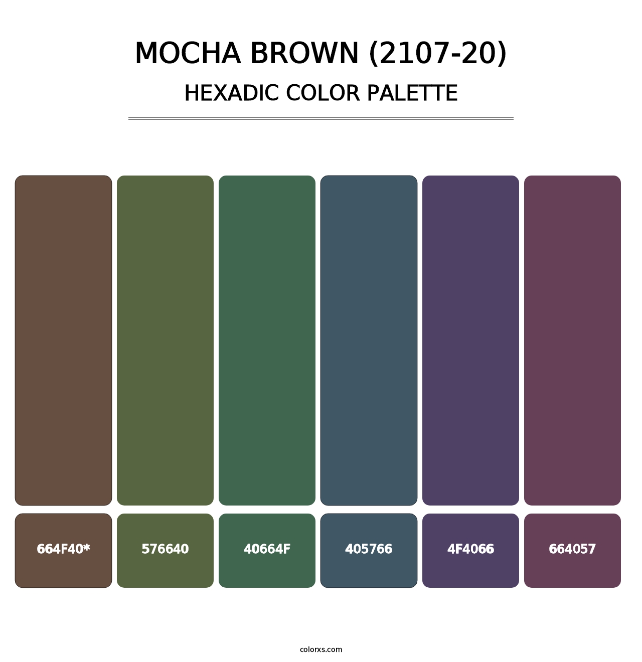 Mocha Brown (2107-20) - Hexadic Color Palette