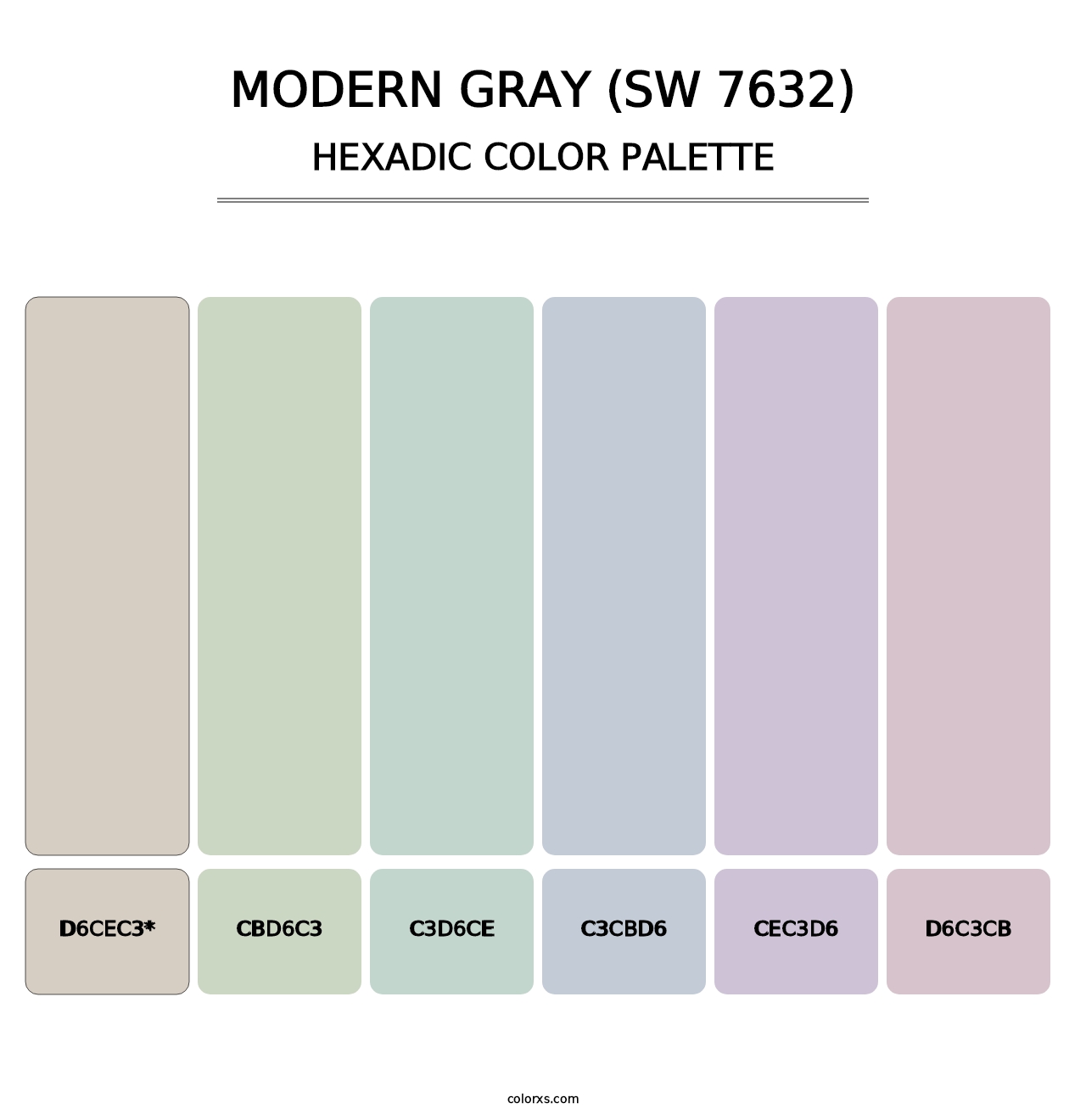 Modern Gray (SW 7632) - Hexadic Color Palette