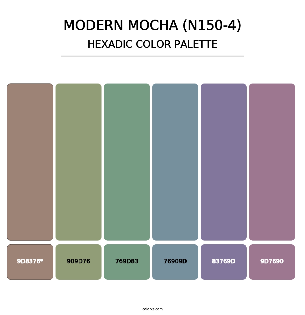 Modern Mocha (N150-4) - Hexadic Color Palette