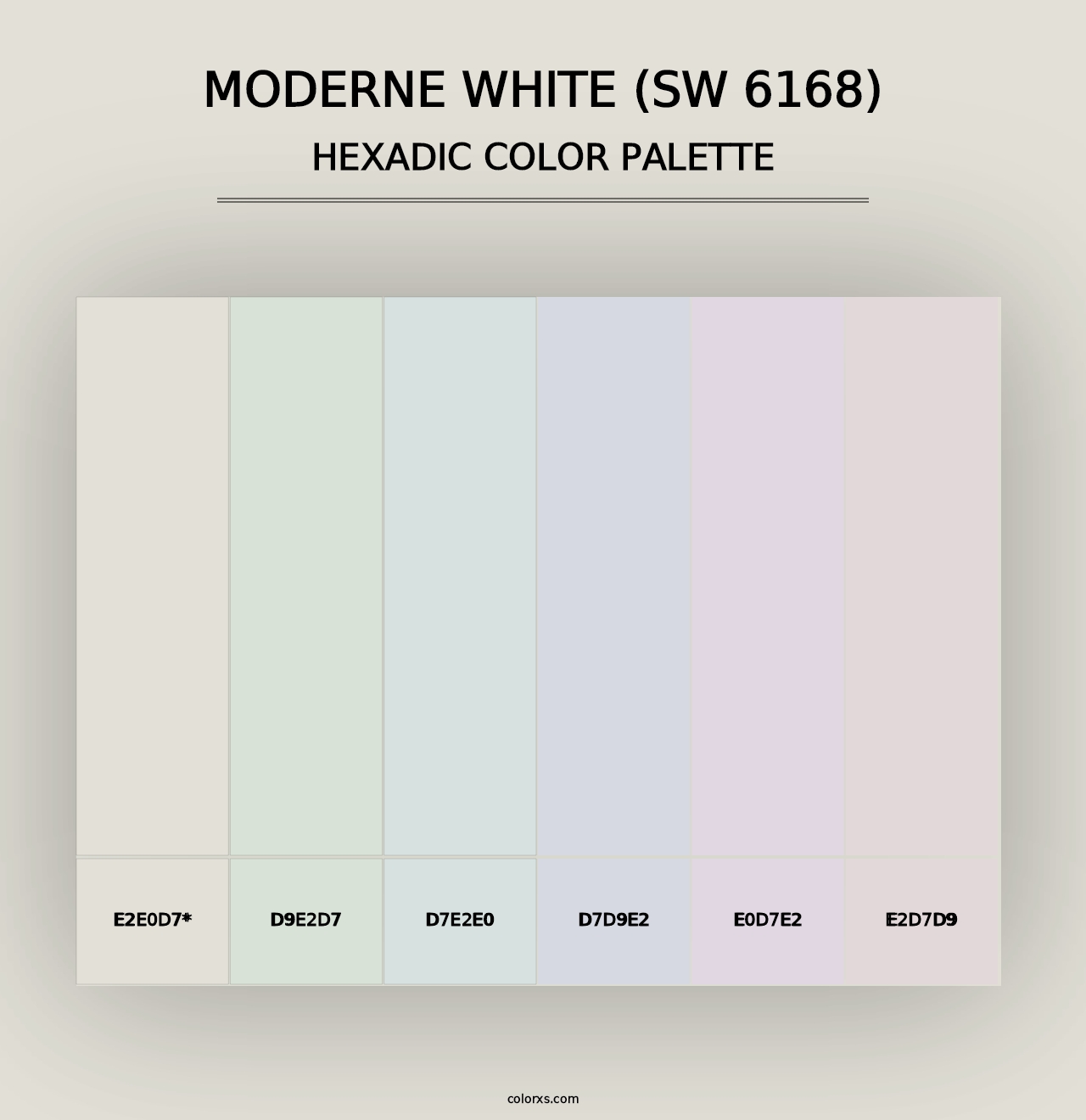 Moderne White (SW 6168) - Hexadic Color Palette