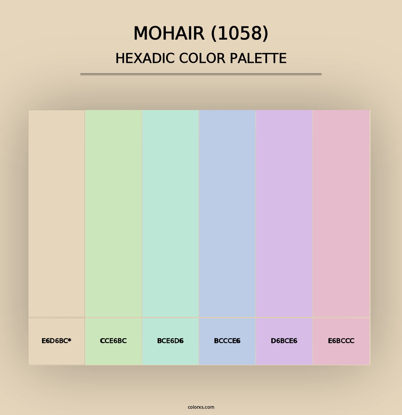 Mohair (1058) - Hexadic Color Palette