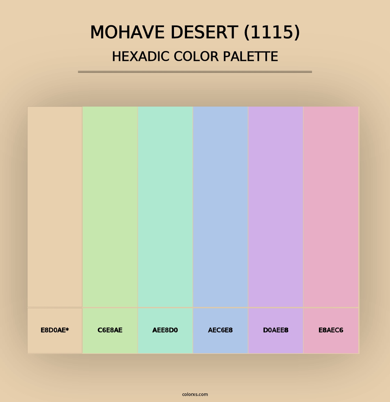 Mohave Desert (1115) - Hexadic Color Palette