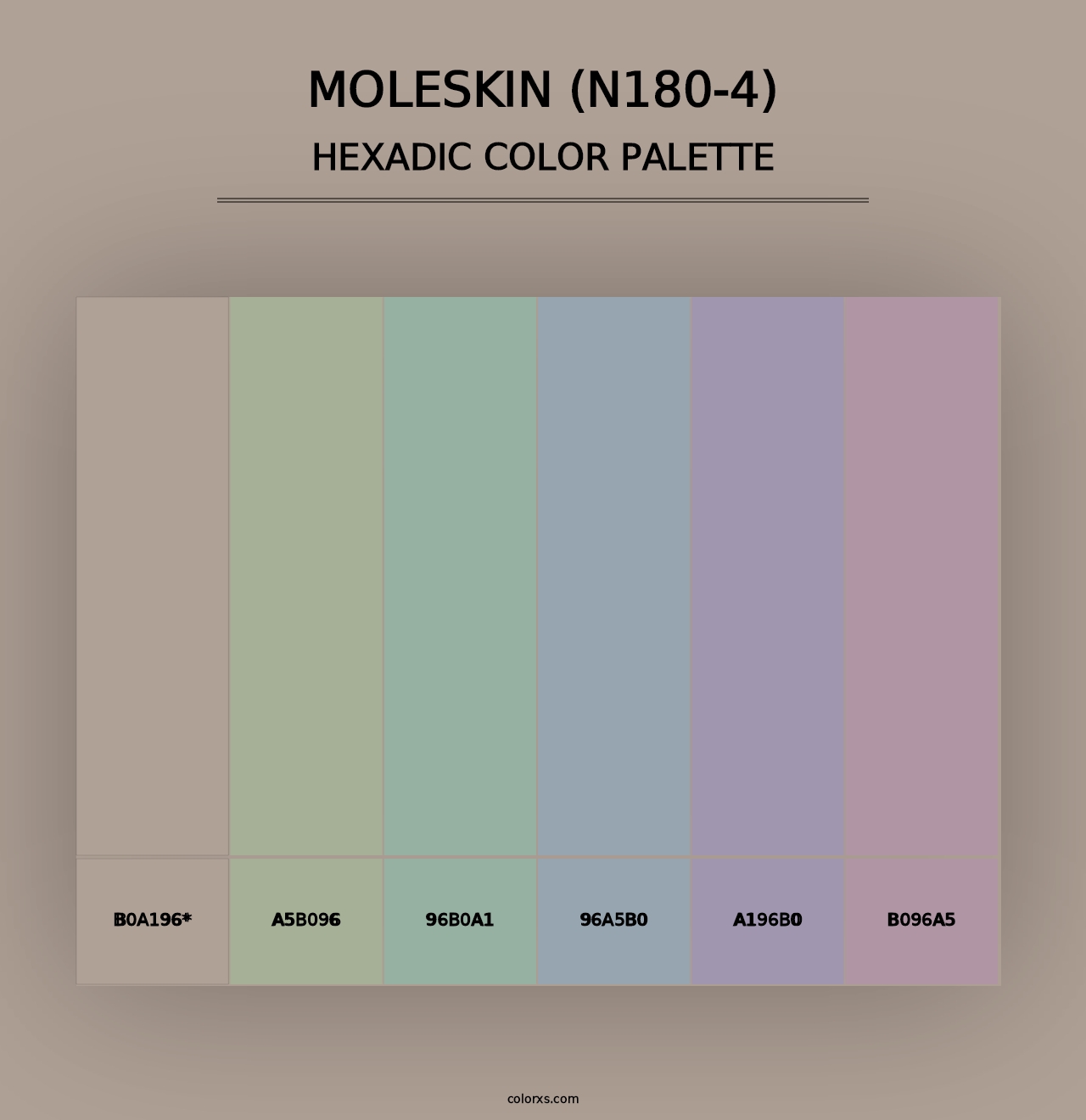 Moleskin (N180-4) - Hexadic Color Palette