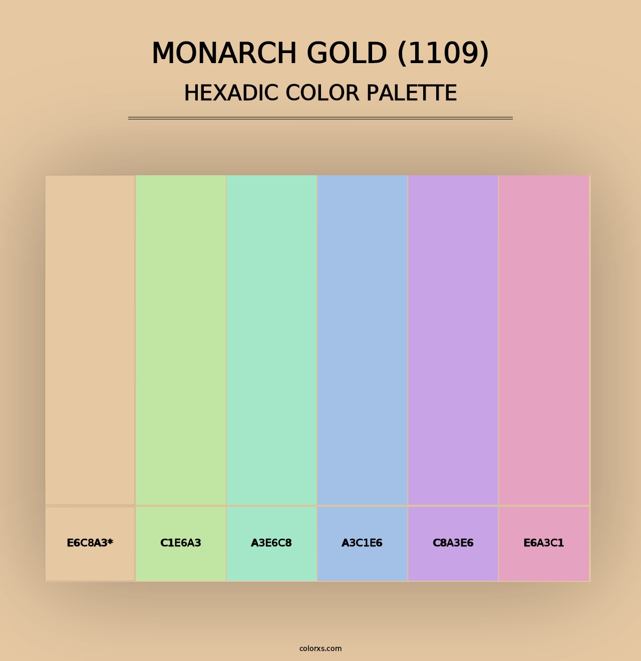 Monarch Gold (1109) - Hexadic Color Palette