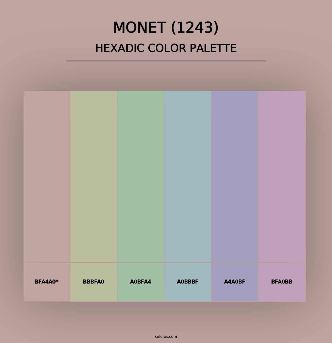 Monet (1243) - Hexadic Color Palette