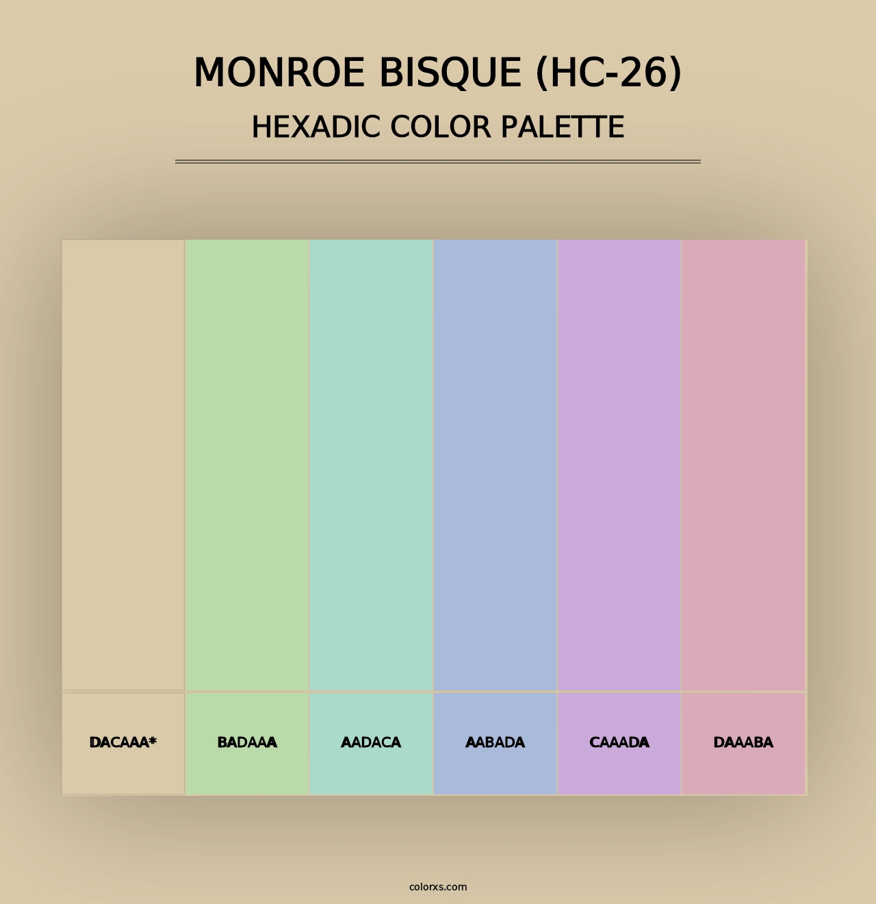 Monroe Bisque (HC-26) - Hexadic Color Palette