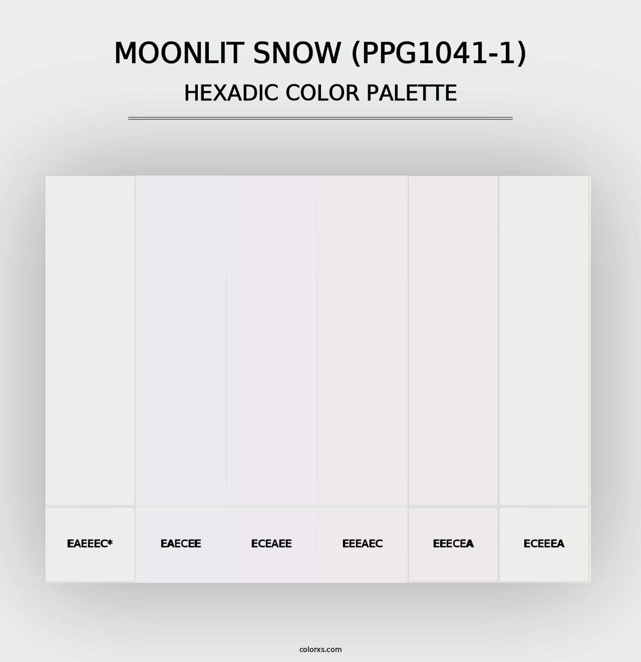 Moonlit Snow (PPG1041-1) - Hexadic Color Palette