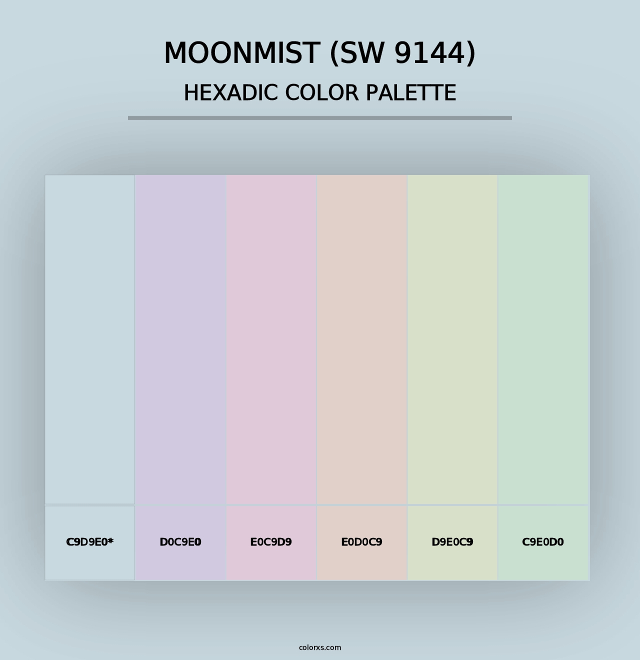 Moonmist (SW 9144) - Hexadic Color Palette