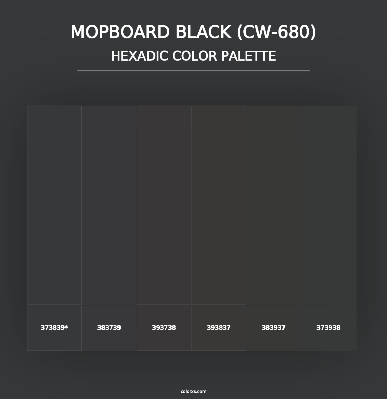 Mopboard Black (CW-680) - Hexadic Color Palette